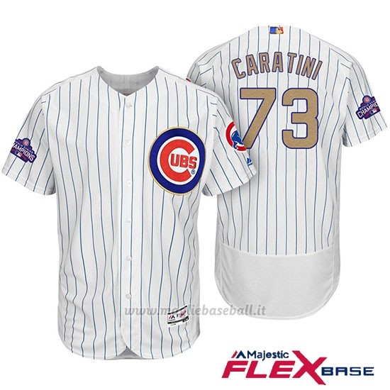 Maglia Baseball Uomo Chicago Cubs 73 Victor Caratini Bianco Or Program Flex Base